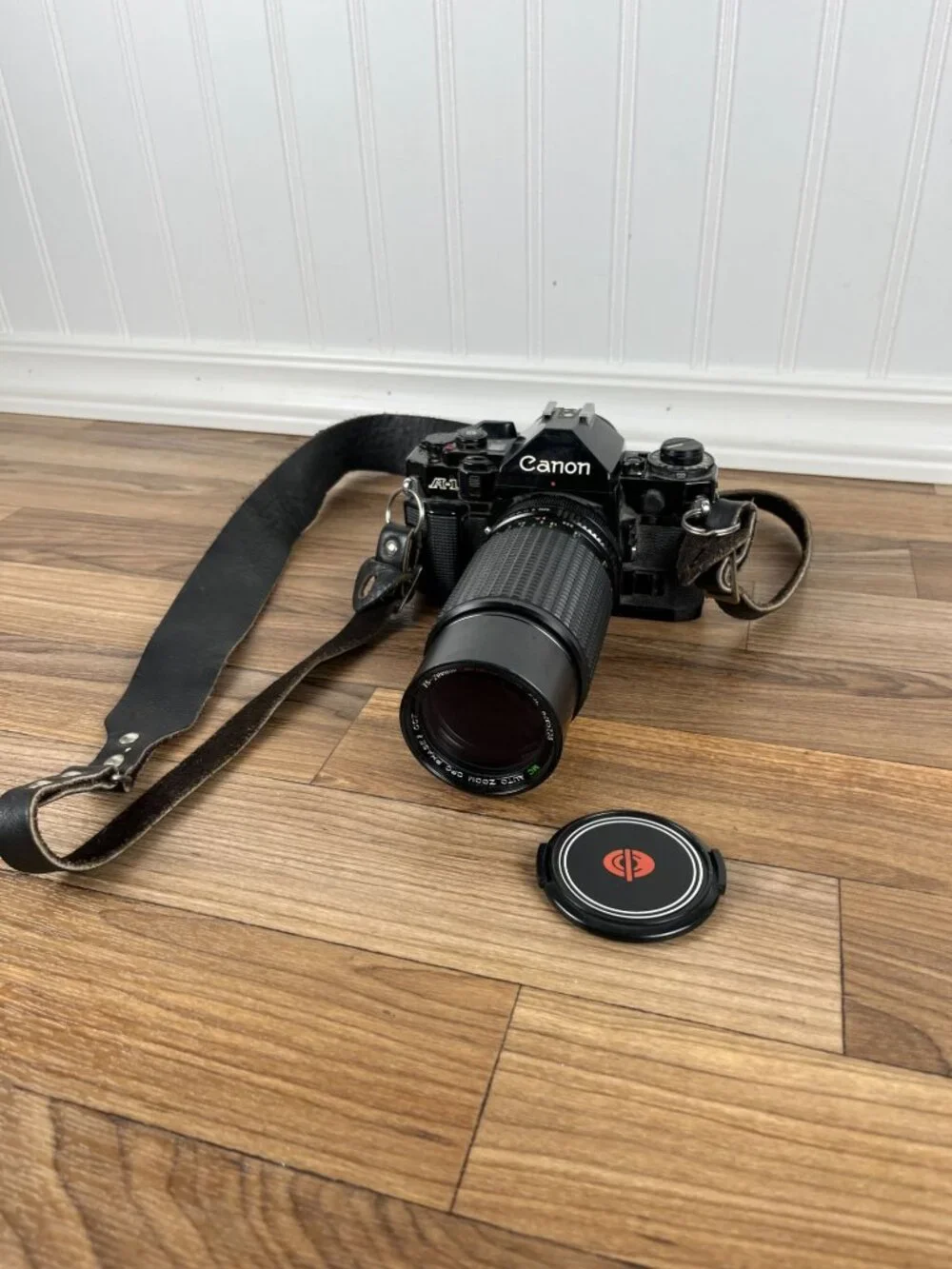 Canon A-1 35mm SLR Film Camera with Zoom Lens 75-200mm Macro 1:4.5